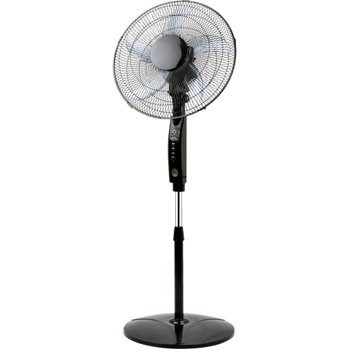 Ventilateur oscillant sur pied avec t&eacute;l&eacute;commande, Commercial, 3 Vitesses, Diam&egrave;tre de 16" OSI Industrial Sales