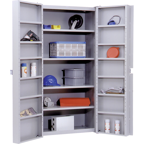 Armoires robustes &agrave; portes creuses, 38" la x 24" p x 72" h, 4 tablettes OSI Industrial Sales
