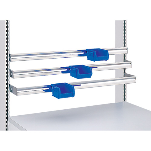 Postes de travail modulaires ergonomiques - Rails pour bacs &agrave; pi&egrave;ces de service l&eacute;ger OSI Industrial Sales