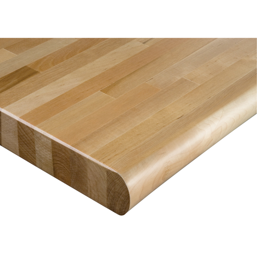 Dessus d'&eacute;tabli en bois dur stratifi&eacute;, 120" la x 48" p, Bordure Arrondi, &eacute;paisseur 1-3/4" OSI Industrial Sales