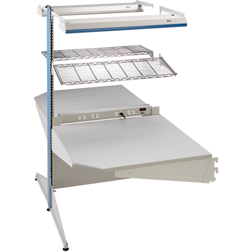 Postes de travail modulaires ergonomiques - Exemples de configurations - A-DC Ajouts de coin &agrave; deux c&ocirc;t&eacute;s, 36" la x 56" p x 84" h, Ajout de coin &agrave; deux c&ocirc;t&eacute;s OSI Industrial Sales