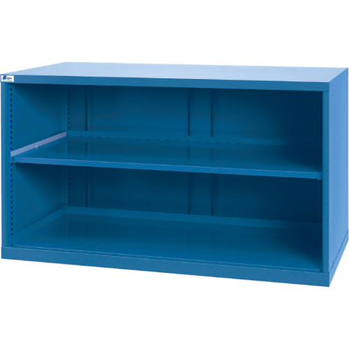 Shelf Cabinets, Steel, 33-1/2" H x 56-1/2" W x 28-1/2" D, Bright blue OSI Industrial Sales