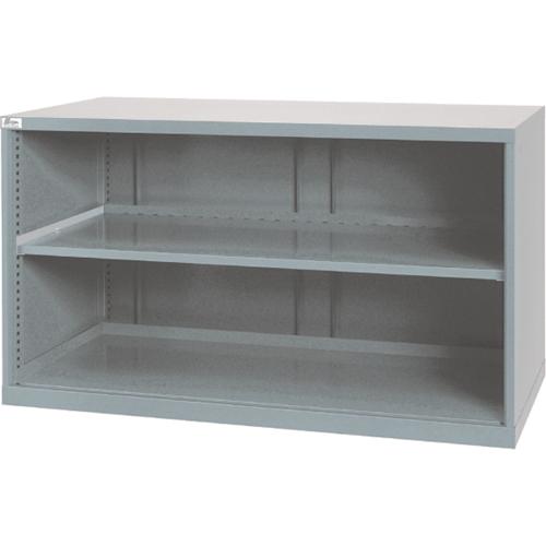 Shelf Cabinets, Steel, 33-1/2" H x 56-1/2" W x 28-1/2" D, Light Grey OSI Industrial Sales