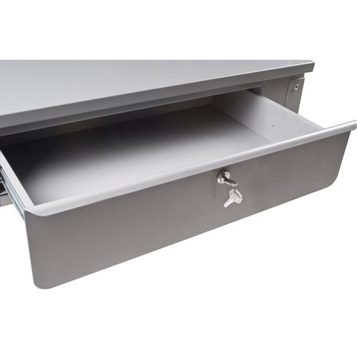 Pupitre d'atelier mural, 34-1/2" la x 28" p x 31" h, Gris OSI Industrial Sales