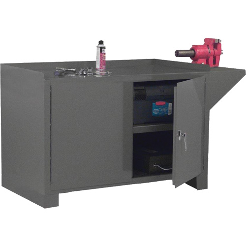 Stationary Workstation, Steel Surface, 60-1/8" W x 24-1/4" D x 36-3/16" H OSI Industrial Sales