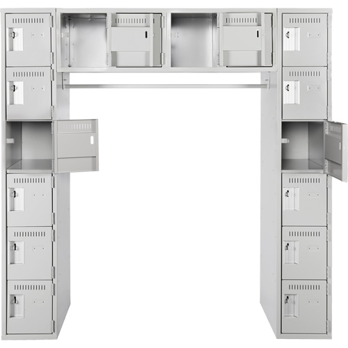 Assembled Archettes Clean Line Economy Lockers, 16 -tier, Bank of 3, 18" x 72" x 12", Steel OSI Industrial Sales