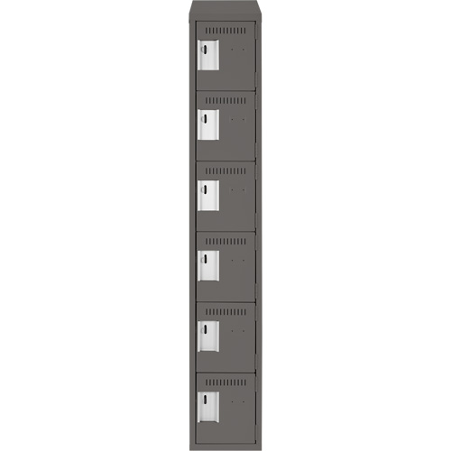 Petits casiers Clean Line, 6 niveaux, 12" x 18" x 78", Acier, Charbon, Rivet (assembl&eacute;) OSI Industrial Sales