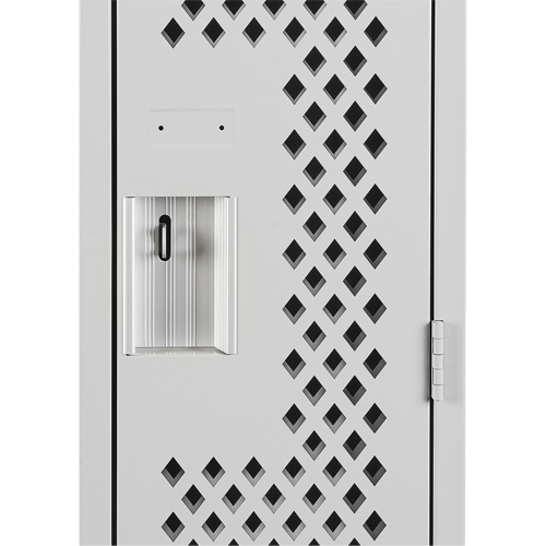 Clean Line Lockers, 2 -tier, 12" x 12" x 72", Steel, Grey, Rivet (Assembled), Perforated OSI Industrial Sales