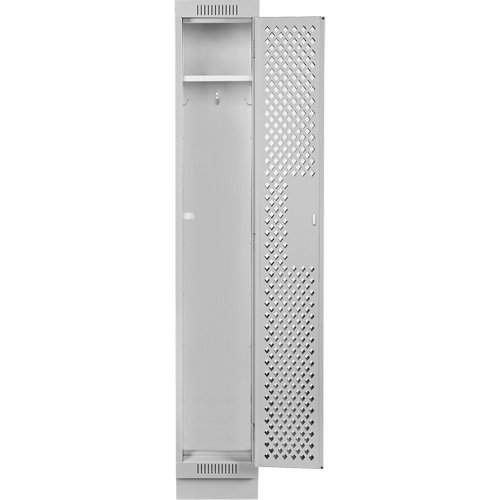 Clean Line Lockers, 12" x 15" x 76", Steel, Grey, Rivet (Assembled), Perforated OSI Industrial Sales