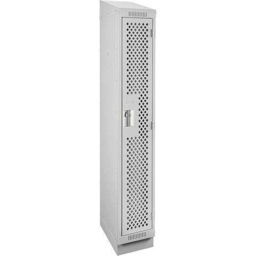 Clean Line Lockers, 12" x 12" x 82", Steel, Grey, Rivet (Assembled), Perforated OSI Industrial Sales