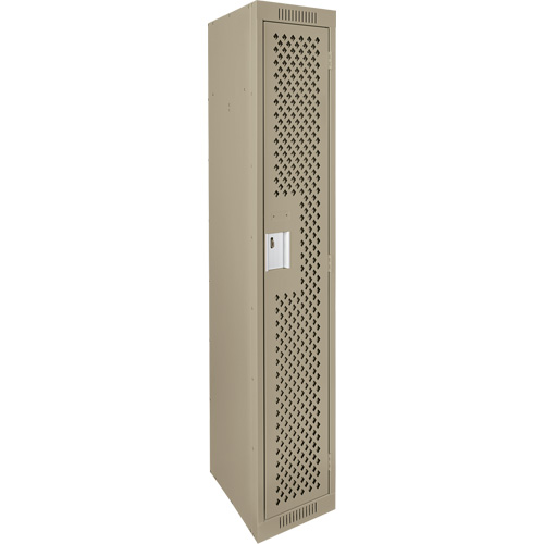 Casiers Clean Line, 12" x 15" x 72", Acier, Beige, Rivet (assembl&eacute;), Perfor&eacute; OSI Industrial Sales