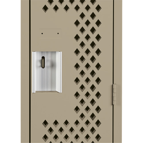 Clean Line Lockers, Bank of 2, 24" x 15" x 72", Steel, Beige, Rivet (Assembled), Perforated OSI Industrial Sales