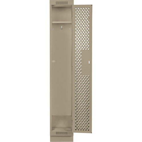 Clean Line Lockers, 12" x 15" x 76", Steel, Beige, Rivet (Assembled), Perforated OSI Industrial Sales