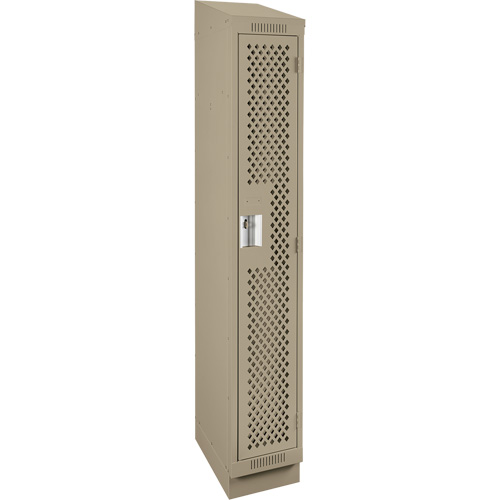 Clean Line Lockers, 12" x 12" x 82", Steel, Beige, Rivet (Assembled), Perforated OSI Industrial Sales