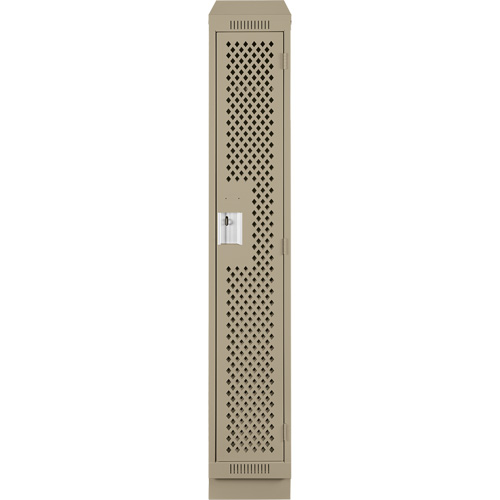 Clean Line Lockers, 12" x 12" x 82", Steel, Beige, Rivet (Assembled), Perforated OSI Industrial Sales