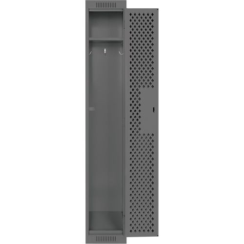 Clean Line Lockers, 12" x 15" x 72", Steel, Charcoal, Rivet (Assembled), Perforated OSI Industrial Sales