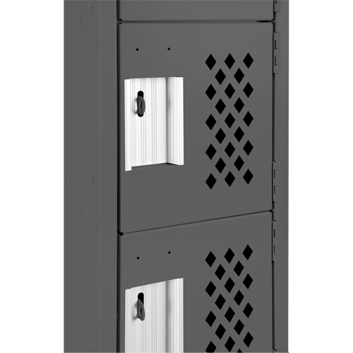Assembled Lockerettes Clean Line Perforated Economy Lockers, 6 -tier, Bank of 3, 18" x 72" x 12", Steel OSI Industrial Sales