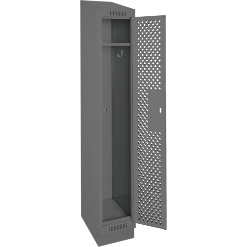 Clean Line Lockers, 12" x 12" x 82", Steel, Charcoal, Rivet (Assembled), Perforated OSI Industrial Sales