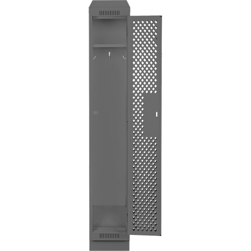 Clean Line Lockers, 12" x 12" x 82", Steel, Charcoal, Rivet (Assembled), Perforated OSI Industrial Sales