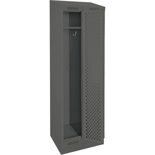 Clean Line Lockers, Bank of 2, 24" x 12" x 82", Steel, Charcoal, Rivet (Assembled), Perforated OSI Industrial Sales