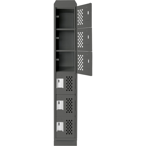 Petit casier perfor&eacute; Clean-Line, 6 niveaux, 15" x 72" x 12", Acier OSI Industrial Sales