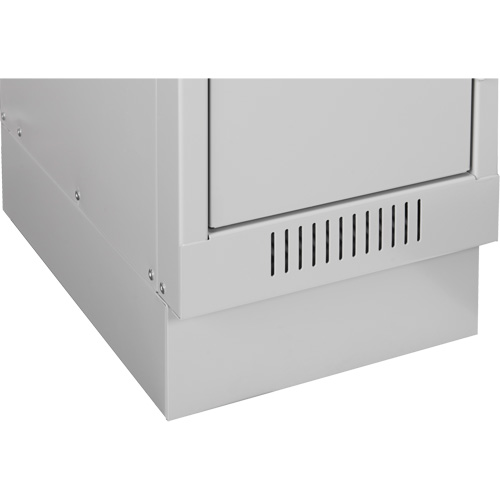 Clean Line Economy Lockers Recessed Base, 1 Banks, 4" H x 12" W x 18" D, Grey, Steel OSI Industrial Sales