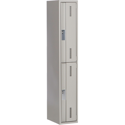 Concorde Heavy-Duty Lockers, 2 -tier, 12" x 18" x 72", Steel, Grey, Welded (Assembled) OSI Industrial Sales