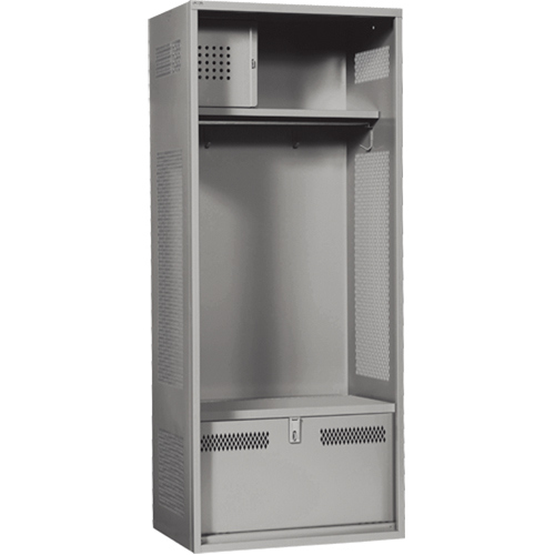 Casier pour &eacute;quipement, Acier, 24" la x 24" p x 72" h, Gris OSI Industrial Sales