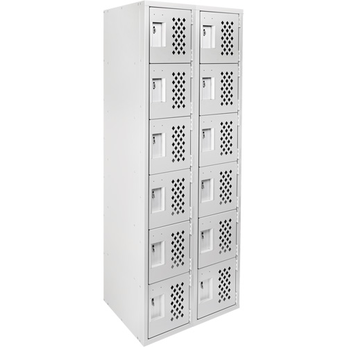 Clean Line Lockerettes, 6 -tier, Bank of 2, 18" x 72" x 12", Steel OSI Industrial Sales