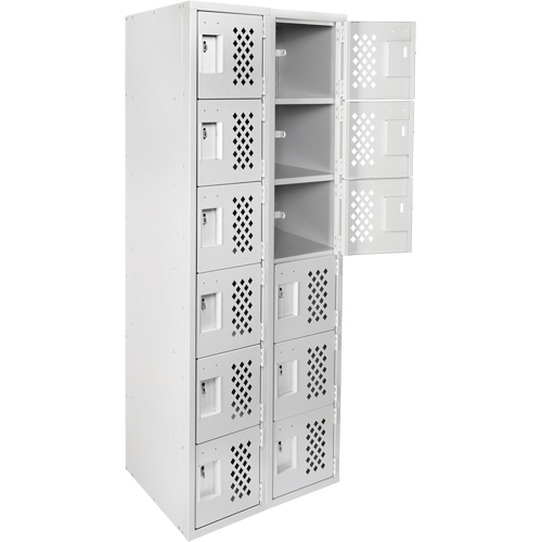 Clean Line Lockerettes, 6 -tier, Bank of 2, 18" x 72" x 12", Steel OSI Industrial Sales