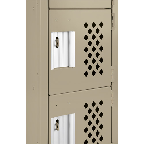 Assembled Lockerettes Clean Line Perforated Economy Lockers, 6 -tier, 18" x 72" x 12", Steel OSI Industrial Sales