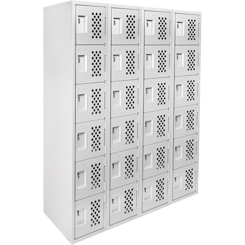 Clean Line Lockerettes, 6 -tier, Bank of 4, 18" x 72" x 12", Steel OSI Industrial Sales
