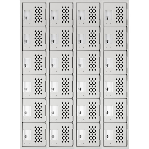 Clean Line Lockerettes, 6 -tier, Bank of 4, 18" x 72" x 12", Steel OSI Industrial Sales