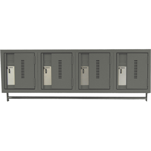 Wall Hung Lockers - Heavy Duty, Bank of 4, 18" x 12" x 12", Steel OSI Industrial Sales