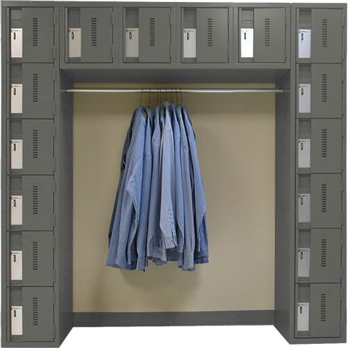 Archettes Concorde Heavy Duty Lockers, 16 -tier, Bank of 3, 18" x 72" x 72", Steel OSI Industrial Sales