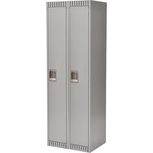 Lockers, Bank of 2, 24" x 18" x 72", Steel, Grey, Knocked Down OSI Industrial Sales