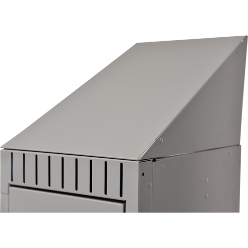 Dessus en pente, Bloc de 1, 18" p x 12" la x 10" ha, Gris, Acier OSI Industrial Sales