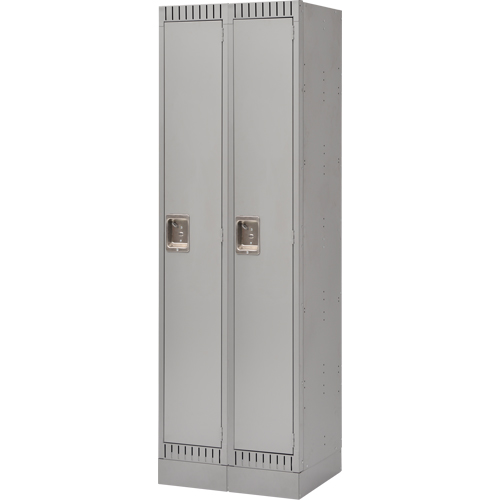 Casiers assembl&eacute;s, Bloc de 2, 24" x 18" x 72", Acier, Gris, Rivet (assembl&eacute;) OSI Industrial Sales