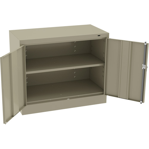 Armoire standard &agrave; hauteur de bureau, Acier, 30" h x 36" la x 18" P, Beige OSI Industrial Sales