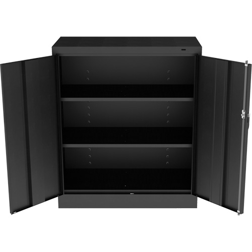Standard Counter-High Cabinet, Steel, 2 Shelves, 42" H x 36" W x 18" D, Black OSI Industrial Sales