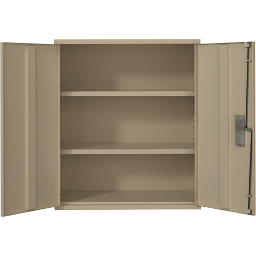 Lo-Boy Storage Cabinet, Steel, 2 Shelves, 40" H x 36" W x 18" D, Beige OSI Industrial Sales