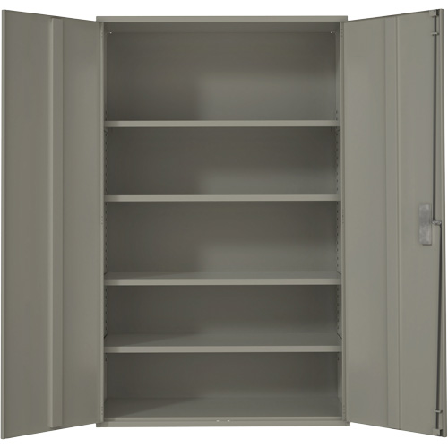 Extra Wide Hi-Boy Storage Cabinet, Steel, 4 Shelves, 72" H x 48" W x 24" D, Grey OSI Industrial Sales