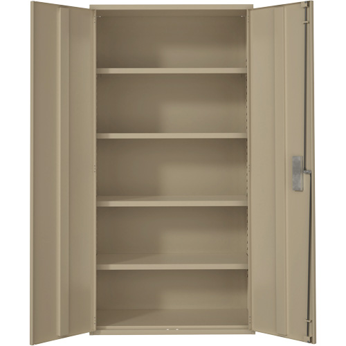 Armoire de rangement Hi-Boy, Acier, 4 Tablettes, 72" h x 36" la x 18" P, Beige OSI Industrial Sales