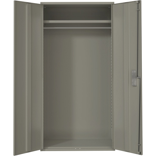 Wardrobe Storage Cabinet, Steel, 36" W x 18" D x 72" H, Grey OSI Industrial Sales