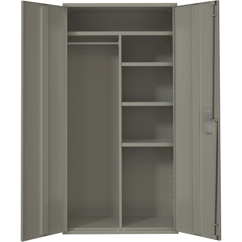 Combination Storage Cabinet, Steel, 6 Shelves, 72" H x 36" W x 18" D, Grey OSI Industrial Sales