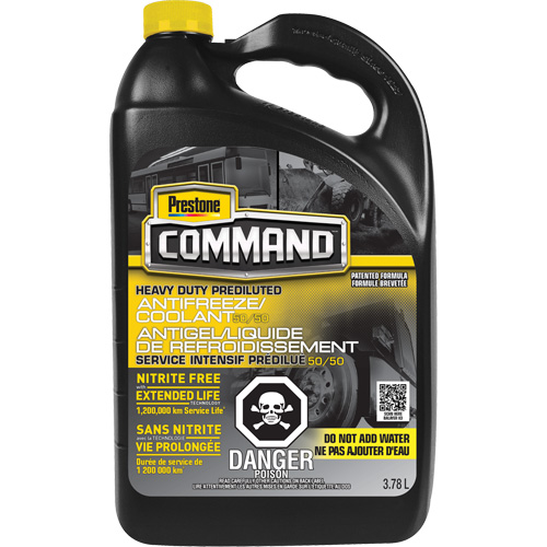 Liquide de refroidissement/antigel 50/50 sans nitrate robuste longue dur&eacute;e pour service lourd Command, 3,78 L, Cruche OSI Industrial Sales