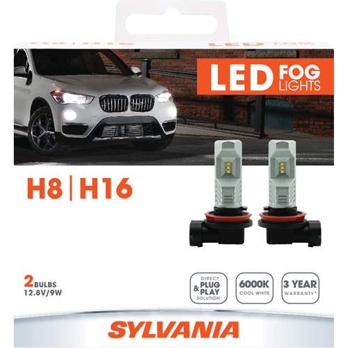Ampoule pour feu avant H8, DEL, 12,8 W/9 W, Blanc OSI Industrial Sales
