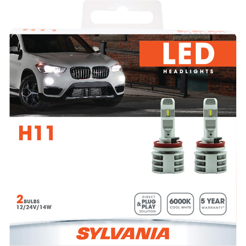 H11 Headlight Bulb, LED, 13.2 W/17 W, White OSI Industrial Sales