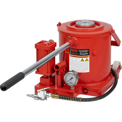 Cric-bouteille, 100 tonnes, Air comprim&eacute;/hydraulique, 17-7/10" Hauteur &eacute;lev&eacute;e OSI Industrial Sales