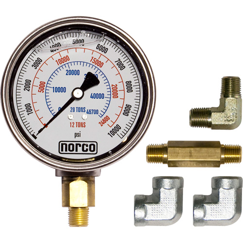 Hydraulic Gauge with Fittings, 4" , Bottom Mount, Analogue OSI Industrial Sales